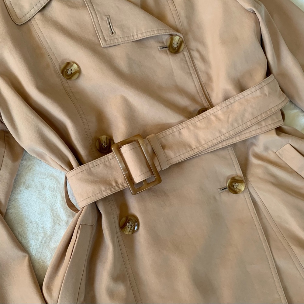 FOREVER 21 Peach Trench Coat XS - Picture 8 of 11
